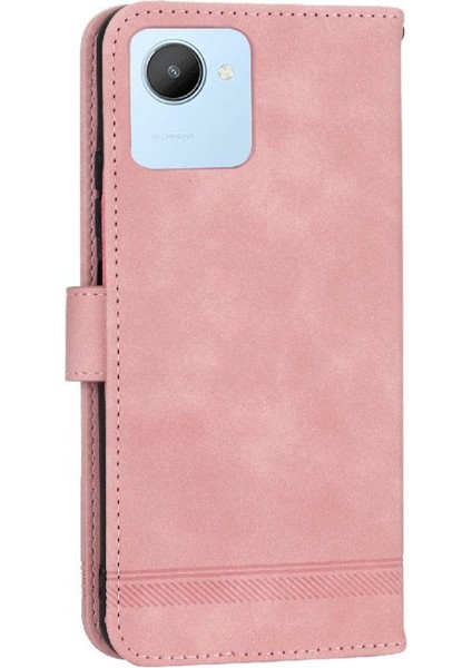 Realme C30 Nakit Cep Manyetik Kapatma Premium Bileklik Için Flip Case (Yurt Dışından)
