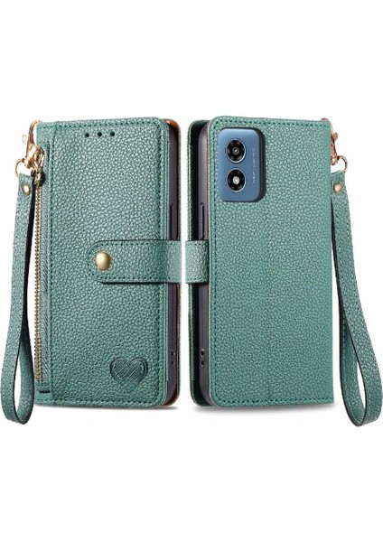 Motorola Moto G Oynamak Için Flip Case 2024 Deri Kılıf Aşk Darbeye (Yurt Dışından)