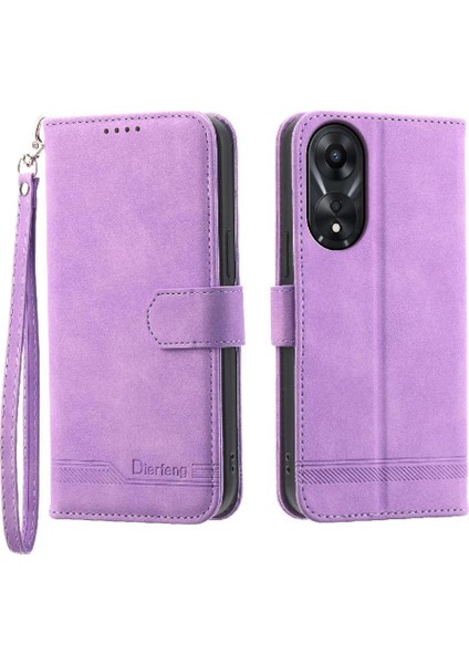 Oppo A78 5g Premium Kart Yuvaları Için Flip Case Bileklik Manyetik Kapatma (Yurt Dışından)