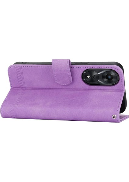 Oppo A78 5g Premium Kart Yuvaları Için Flip Case Bileklik Manyetik Kapatma (Yurt Dışından)