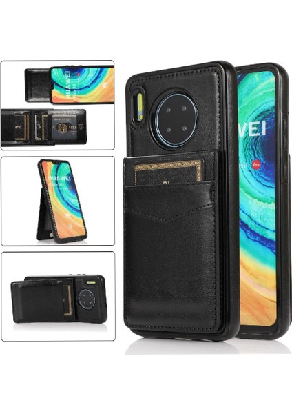 SZY Mall Huawei Mate 30 Manyetik Toka Kickstand Kart Tutucu ile Uyumlu (Yurt Dışından)