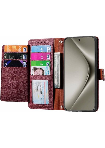 Huawei Pura 70 Pro Için Flip Case Darbeye Aşk Cüzdan Fermuar Deri (Yurt Dışından)