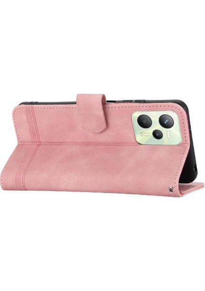 Realme C35 Manyetik Kapatma Bileklik Kart Yuvaları Premium Için Flip Case (Yurt Dışından) fırsatları