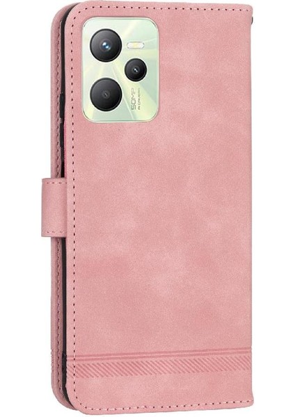 Realme C35 Manyetik Kapatma Bileklik Kart Yuvaları Premium Için Flip Case (Yurt Dışından) indirimleri