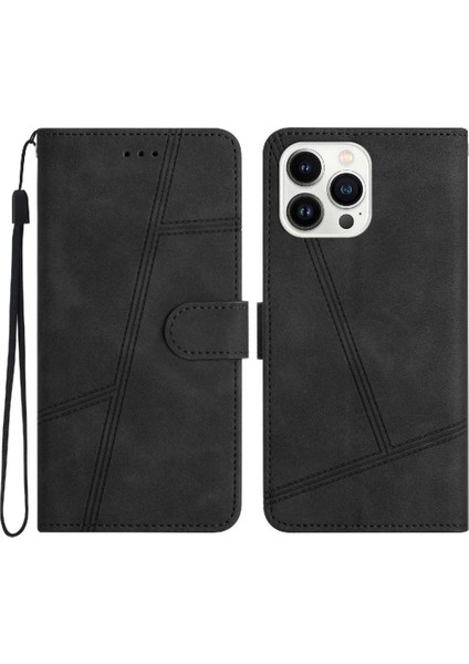 SZY Mall IPhone 12 Için Flip Case Pro Max Bilek Kayışı Flip Folio Tam Koruma Pu (Yurt Dışından)