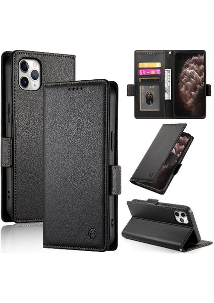 IPhone 11 Için Flip Case Pro Max Cüzdan Kartvizit Yuvaları Günlük Kullanım Flip (Yurt Dışından)