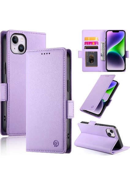 IPhone 14 Için Flip Case Artı Flip Kartvizit Yuvaları Günlük Kullanım Cüzdan (Yurt Dışından)