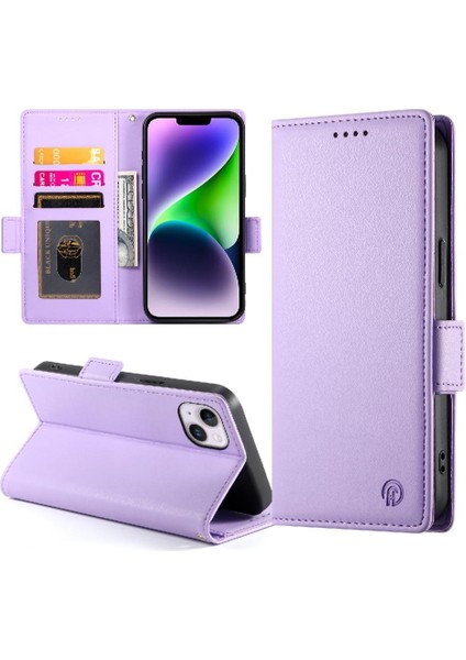 IPhone 14 Için Flip Case Artı Flip Kartvizit Yuvaları Günlük Kullanım Cüzdan (Yurt Dışından)