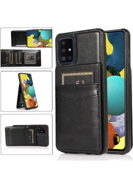 Samsung Galaxy A51 4g Kart Tutucu Premium Deri Toka ile Uyumlu (Yurt Dışından)