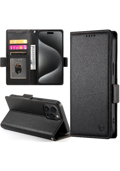 IPhone 15 Için Flip Case Pro Max Kartvizit Yuvaları Cüzdan Flip Günlük Kullanım (Yurt Dışından)