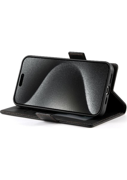 IPhone 15 Için Flip Case Pro Max Kartvizit Yuvaları Cüzdan Flip Günlük Kullanım (Yurt Dışından)
