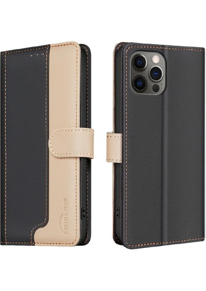 IPhone 13 Için Flip Case Pro Max Kart Yuvaları Tutucu Kickstand Darbeye Tpu (Yurt Dışından)