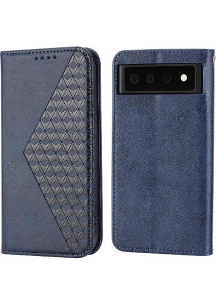 Google Pixel 6 Günlük Kullanım Için Flip Case El Kayışı Standı Eşkenar Dörtgen Şekli (Yurt Dışından)