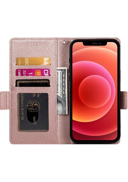 IPhone 12 Cüzdan Günlük Kullanım Için Flip Case Kart Yuvaları Flip Iş (Yurt Dışından)