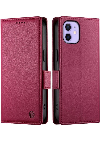 IPhone 12 Cüzdan Günlük Kullanım Için Flip Case Kart Yuvaları Flip Iş (Yurt Dışından)