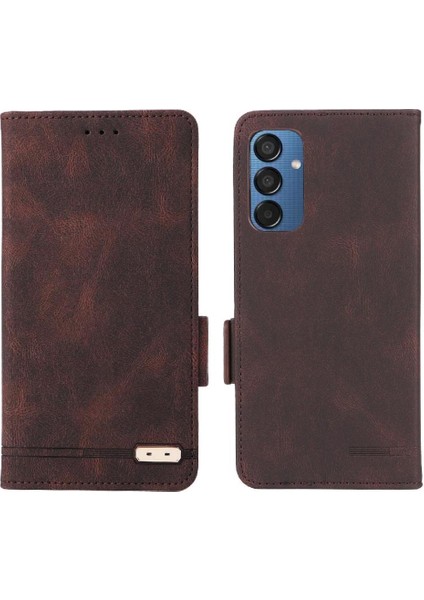 Toka ile Samsung Galaxy F15 Manyetik Cüzdan Kickstand Için Flip Case (Yurt Dışından)