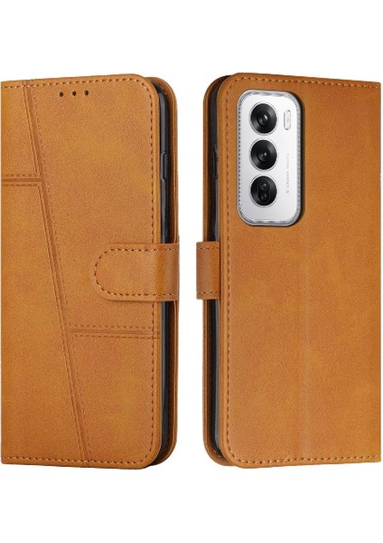 Oppo Oppo 12 5g Pu Deri Tam Koruma Kartı Ekleme Için Flip Case (Yurt Dışından)