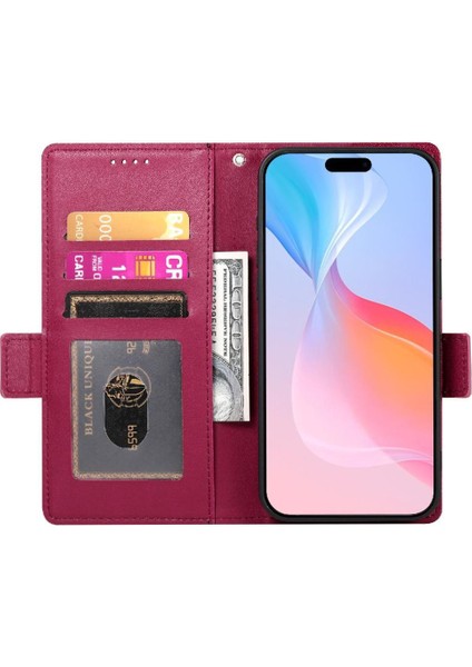 IPhone 16 Pro Iş Flip Kart Yuvaları Günlük Kullanım Cüzdan Için Flip Case (Yurt Dışından)