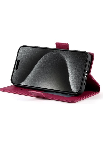 IPhone 15 Için Flip Case Pro Max Kartvizit Yuvaları Cüzdan Flip Günlük Kullanım (Yurt Dışından)