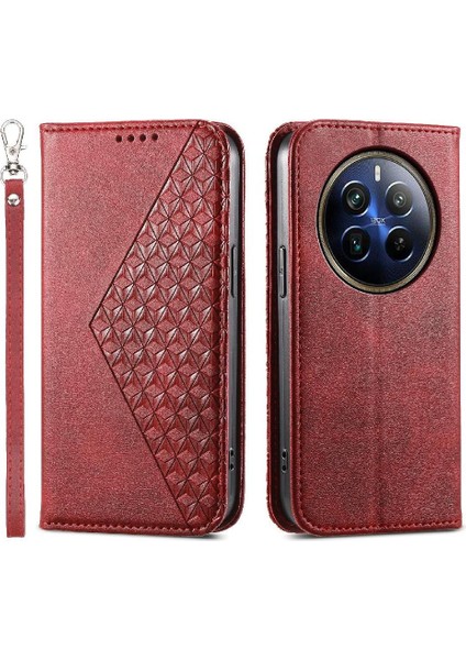 Realme 12 Pro Artı 5g Için Flip Case Standı Günlük Kullanım Cüzdan El Kayışı (Yurt Dışından)