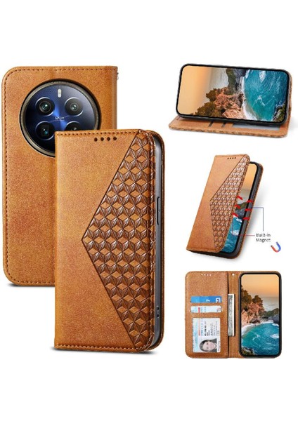 Realme 12 Pro Artı 5g Için Flip Case Standı Günlük Kullanım Cüzdan El Kayışı (Yurt Dışından)
