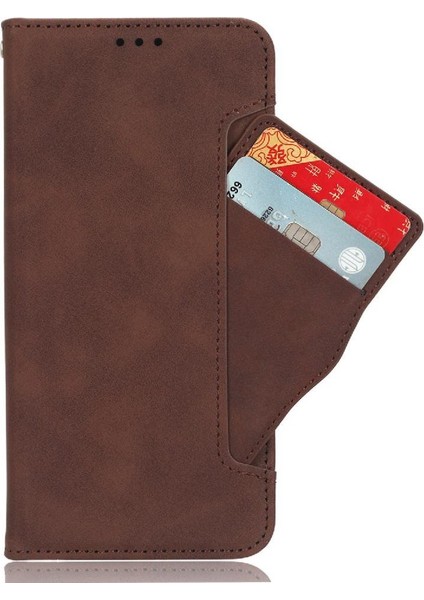 Motorola Moto X50 Deri Cüzdan Kapak Manyetik Kapatma Kartı Için Kılıf (Yurt Dışından)