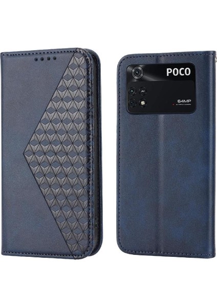 Xiaomi Poco X4 Pro 5g Eşkenar Dörtgen Şekli Için Flip Case Günlük Kullanım Cüzdan Standı (Yurt Dışından)