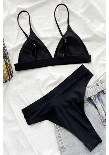Yüksek Bel Siyah Bikini Altı