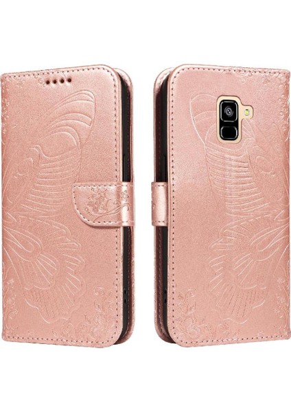 Samsung Galaxy A8 2018 Için Flip Case Kredi ile Ayrılabilir El Kayışı (Yurt Dışından)