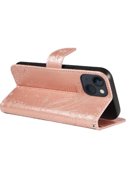 Kredi Kartı Yuvası ile IPhone 13 Mini Yüksek Kalite Deri Için Flip Case (Yurt Dışından)