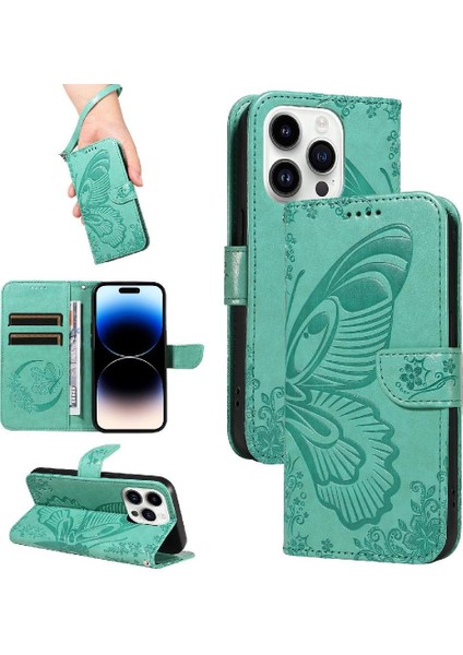 Kredi Kartı Yuvası ile IPhone 14 Pro Ayrılabilir El Kayışı Için Flip Case (Yurt Dışından)