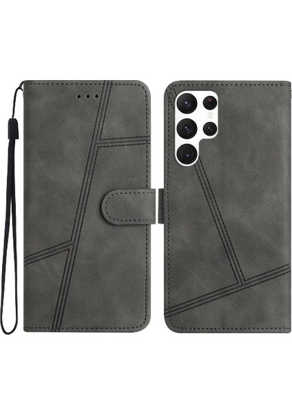 Samsung Galaxy S22 Ultra Bilek Kayışı Tam Koruma Cüzdan Için Flip Case (Yurt Dışından) indirimleri