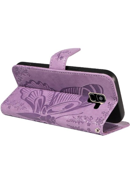 Samsung Galaxy A8 2018 Için Flip Case Kredi ile Ayrılabilir El Kayışı (Yurt Dışından)