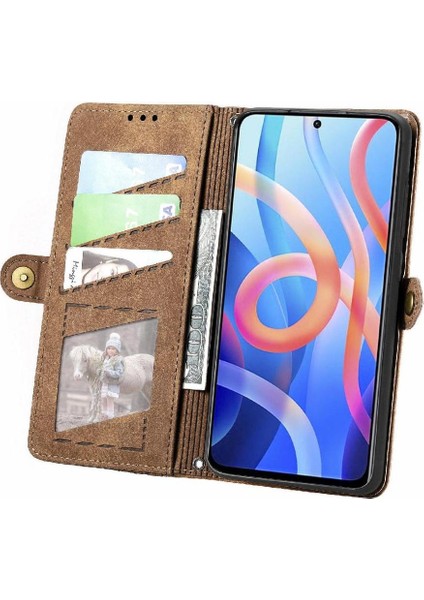 Xiaomi Redmi Not 11 Için Flip Case 4g Darbeye Basit Iş Cüzdan (Yurt Dışından)