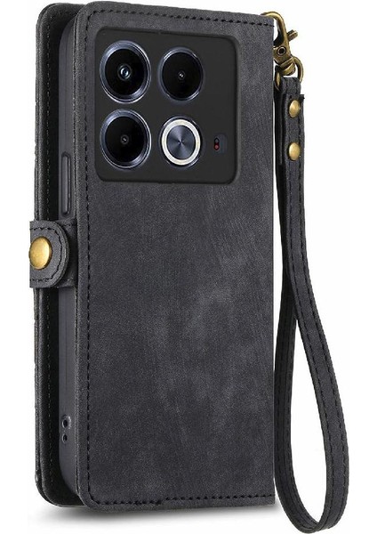 Infinix Not 40 Cüzdan Için Flip Case Basit Iş Kapak Kapak Darbeye (Yurt Dışından)