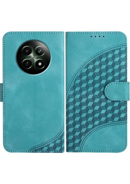 Realme 12 5g Flip Iş Pu Deri Flip Kapak Için Flip Case Geometrik (Yurt Dışından)