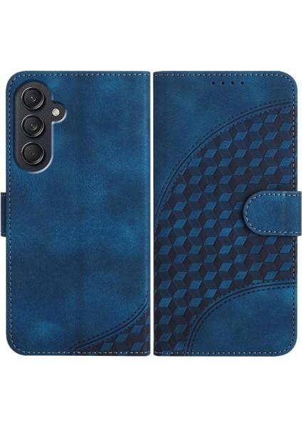 Samsung Galaxy M55 Darbeye Deri Kılıf Için Flip Case Geometrik Desen (Yurt Dışından)