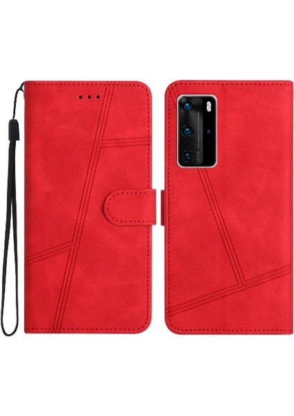 Huawei P40 Pro Için Flip Case Cüzdan Pu Deri Flip Folio Tam Koruma (Yurt Dışından)