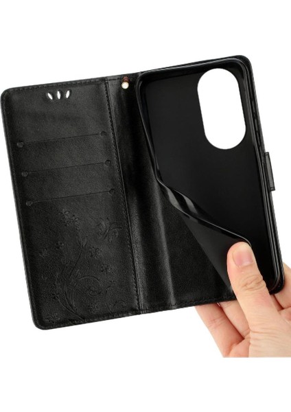 Honor 90 Pro Için Filp Durumda Kart Tutucu Pu Deri Kickstand Bilek Kayışı (Yurt Dışından) modelleri