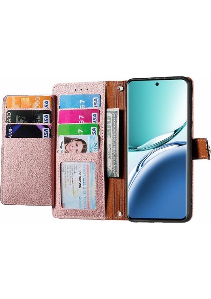 Oppo A3 Pro Için Flip Case Darbeye Cüzdan Deri Kılıf Fermuar Aşk (Yurt Dışından)