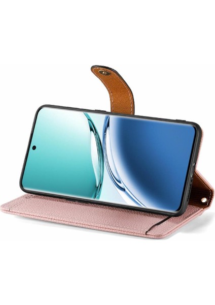 Oppo A3 Pro Için Flip Case Darbeye Cüzdan Deri Kılıf Fermuar Aşk (Yurt Dışından)