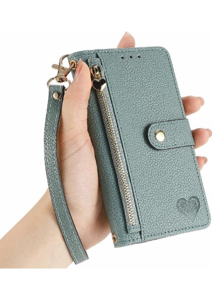 Xiaomi Poco F6 Cüzdan Fermuar Aşk Için Flip Case Darbeye Deri Kılıf (Yurt Dışından)