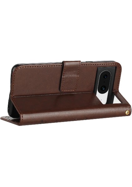 Google Piksel 8 Kickstand Bilek Kayışı Kart Tutucu Manyetik Pu Için Filp Durumda (Yurt Dışından)