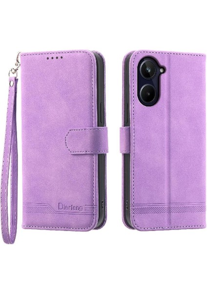 Realme 10 Pro 5g Manyetik Kapatma Bileklik Premium Kart Için Flip Case (Yurt Dışından)