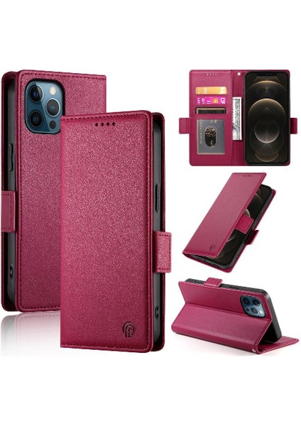 IPhone 12 Için Flip Case Pro Max Günlük Kullanım Flip Cüzdan Kartvizit Yuvaları (Yurt Dışından)