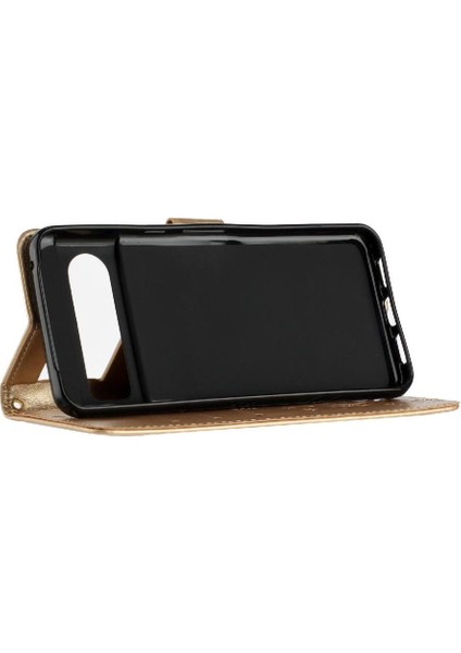 Google Pixel 8 Pro Bilek Kayışı Manyetik Kapatma Kickstand Pu Için Filp Durumda (Yurt Dışından)