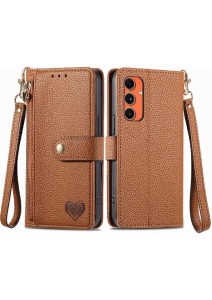 Samsung Galaxy C55 5g Için Flip Case Cüzdan Aşk Deri Kılıf Fermuar (Yurt Dışından)
