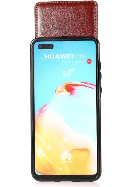 SZY Mall Kredi Kartı Cüzdan Toka ile Huawei P40 Pro Kart Tutucu ile Uyumlu (Yurt Dışından)