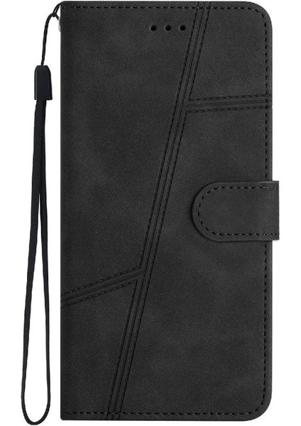 IPhone 13 Için Flip Case Pro Max Tam Koruma Bilek Kayışı Cüzdan Pu Flip (Yurt Dışından)