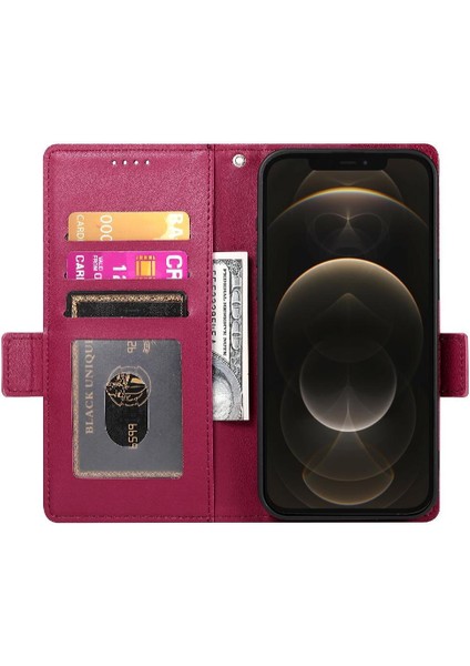 IPhone 12 Için Flip Case Pro Max Günlük Kullanım Flip Cüzdan Kartvizit Yuvaları (Yurt Dışından)